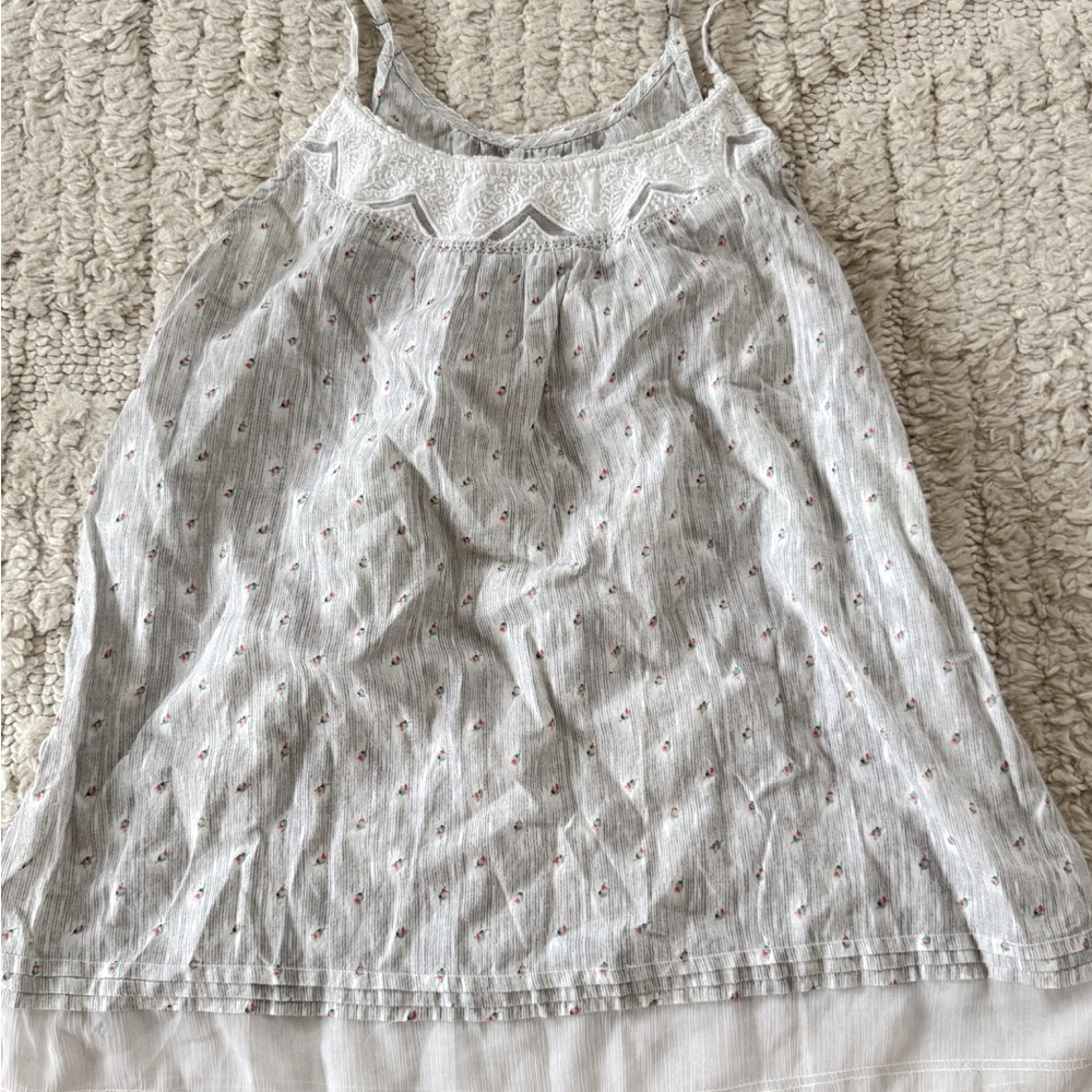 Aerie White and Gray Top